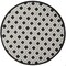 Homeroots 5 ft. Round Black White Gray Indoor & Outdoor Area Rug 385140 - alternate 3